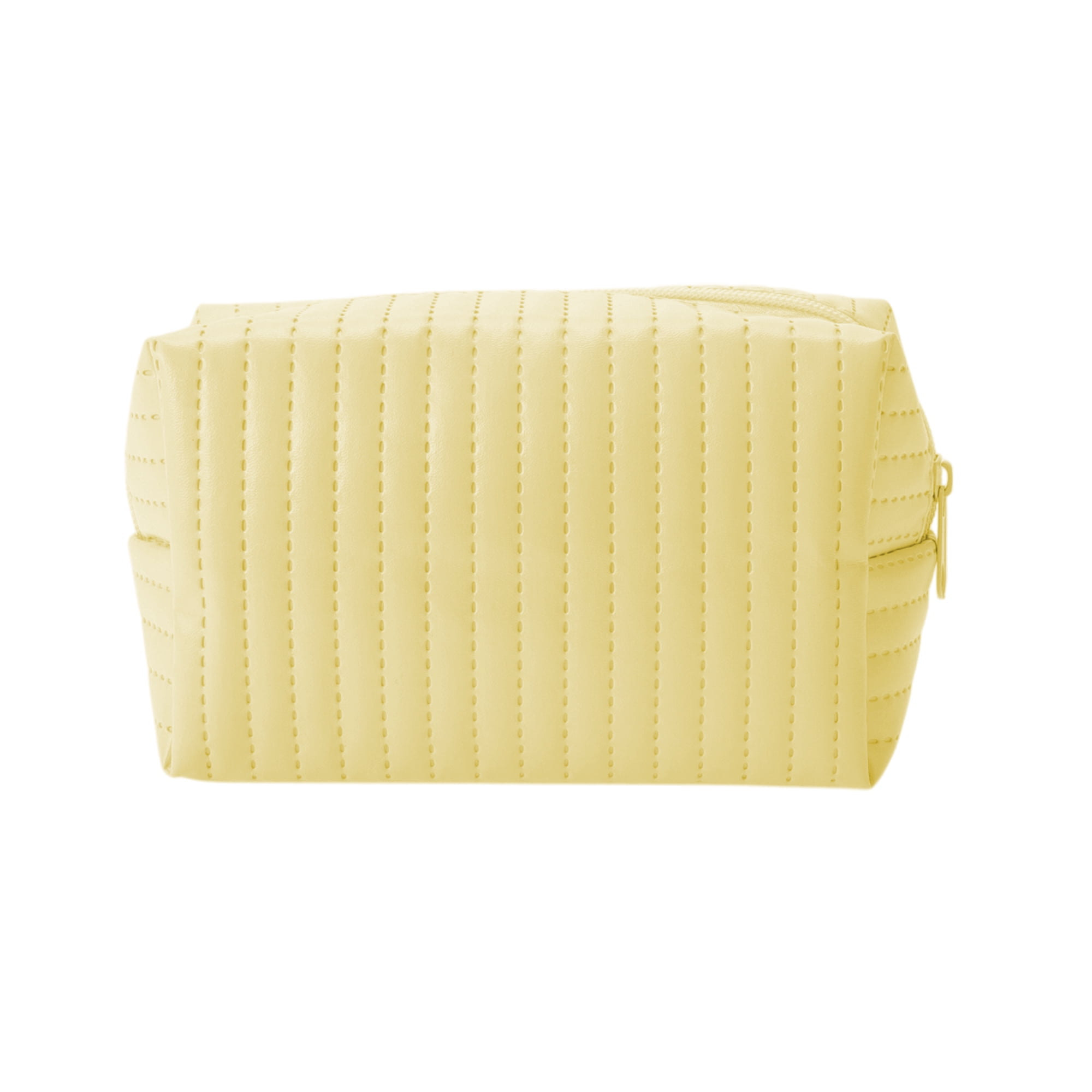 Unique Bargains 1 Pc Simple Square Makeup Bag Yellow