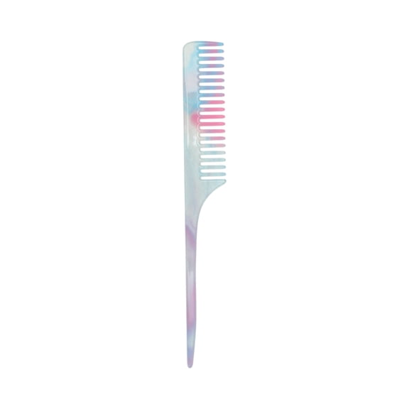 Unique Bargains 1 Pc Simple Vintage Rat Tail Comb Pink Blue Imitation Acetic Acid