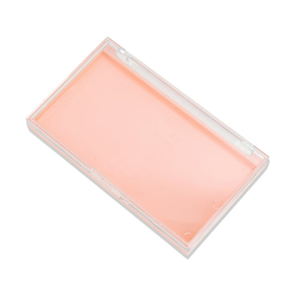 Unique Bargains 1 Pc Single Layer Rectangular Nail Storage Box Orange Pink Plastic