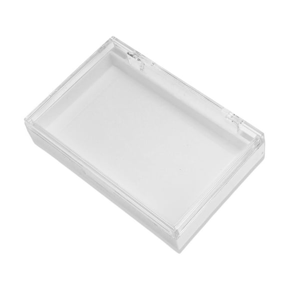 Unique Bargains 1 Pc Single Layer Rectangular Nail Storage Box White Plastic