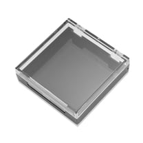 Unique Bargains 1 Pc Single Layer Square Nail Storage Box Black Acrylic