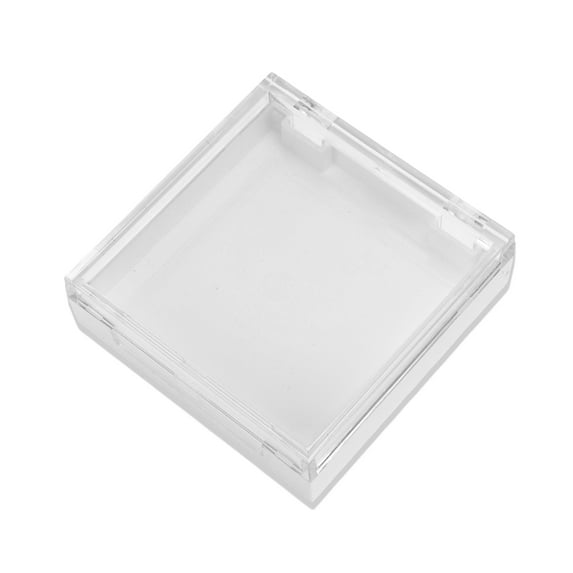 Unique Bargains 1 Pc Single Layer Square Nail Storage Box White Acrylic