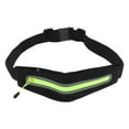 thumbnail image 1 of Unique Bargains 1 Pc Single Pocket Running Waist Pack for Hiking Gym Polyester Black, Green, 1 of 4