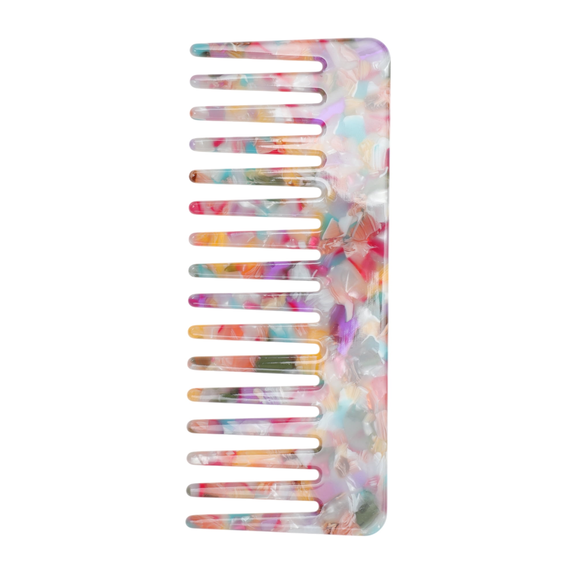 Unique Bargains 1 Pc Sixteen Tooth Rectangular Hair Comb for All Hair Types Colorful