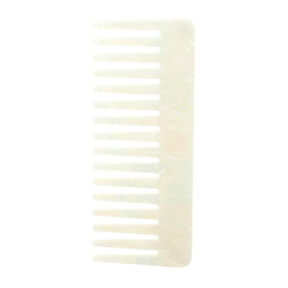 Unique Bargains 1 Pc Sixteen Tooth Rectangular Hair Comb for All Hair Types White