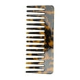 thumbnail image 1 of Unique Bargains 1 Pc Sixteen-tooth Rectangular Hair Comb Tortoiseshell Color Acetate Sheet, 1 of 6