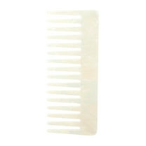 Unique Bargains 1 Pc Sixteen-tooth Rectangular Hair Comb White Acetate Sheet