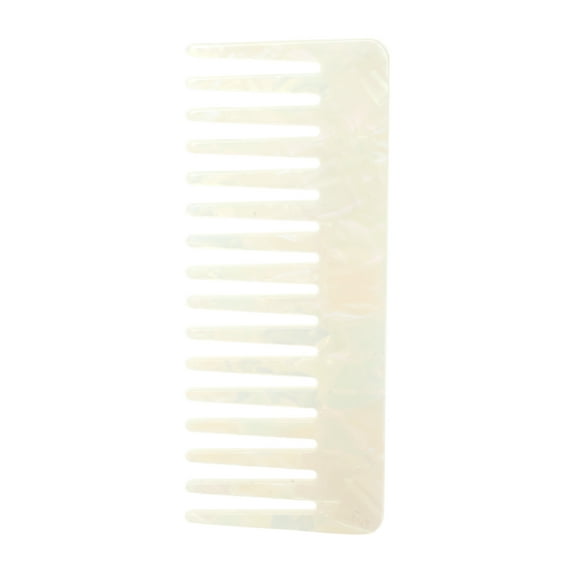 Unique Bargains 1 Pc Sixteen-tooth Rectangular Hair Comb White Acetate Sheet