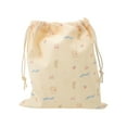 thumbnail image 1 of Unique Bargains 1 Pc Small Blue Ribbon Drawstring Makeup Bag for Travel Beige Polyester, 1 of 6