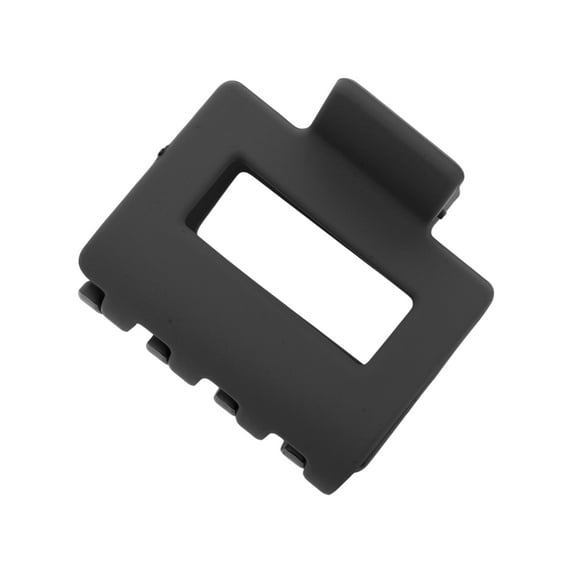Unique Bargains 1 Pc Small Rectangle Frosted Hair Clips Hairdo Clip for Home Black