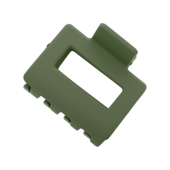 Unique Bargains 1 Pc Small Rectangle Frosted Hair Clips Hairdo Clip for Home Green