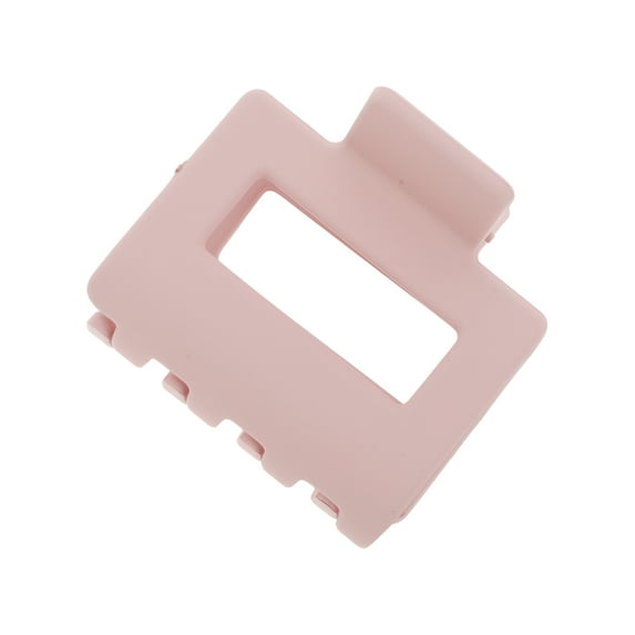 Unique Bargains 1 Pc Small Rectangle Frosted Hair Clips Hairdo Clip for Home Pink