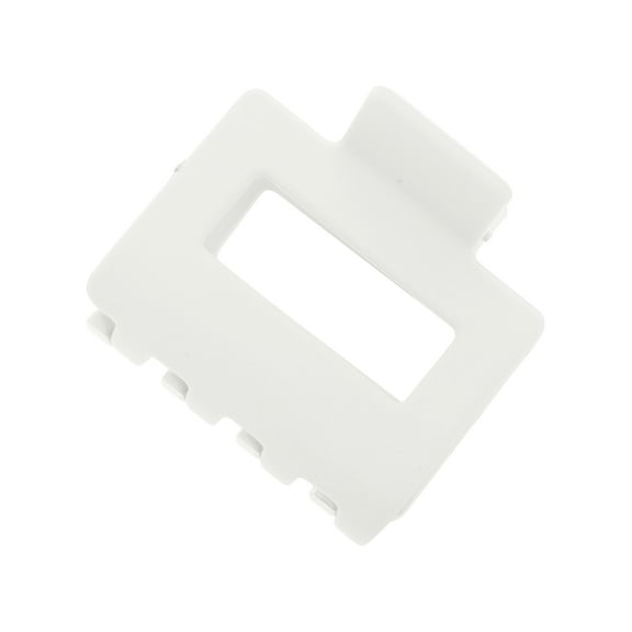 Unique Bargains 1 Pc Small Rectangle Frosted Hair Clips Hairdo Clip for Home White
