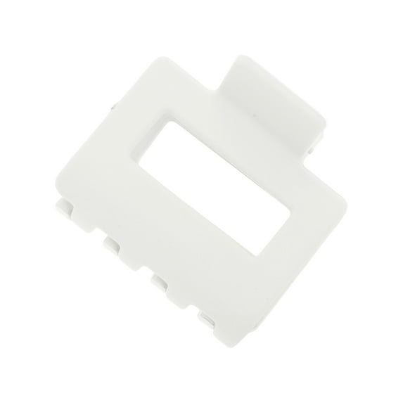 Unique Bargains 1 Pc Small Rectangle Frosted Hair Clips Hairdo Clip for Home White