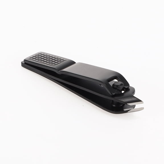 Unique Bargains 1 Pc Small Sanded Beveled Fish Scale Pattern Nail Clippers for Women Men Black