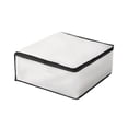thumbnail image 1 of Unique Bargains 1 Pc Small Storage Bag Storage Bins 15.75"x11.81"x7.87" Clear White Black PEVA, 1 of 5