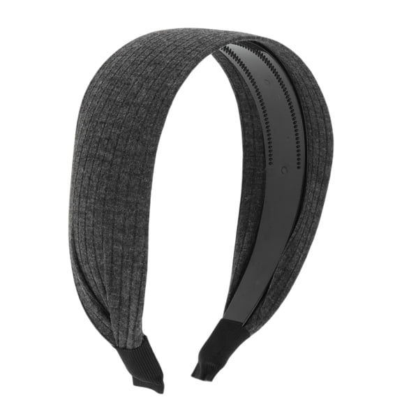 Unique Bargains 1 Pc Small Wide-side Headband 5.91"x4.33" Dark Gray