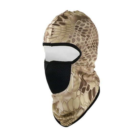 Unique Bargains 1 Pc Snake Pattern Balaclava Face Mask Brown