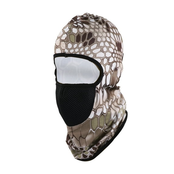 Unique Bargains 1 Pc Snake Pattern Balaclava Face Mask Dark Brown