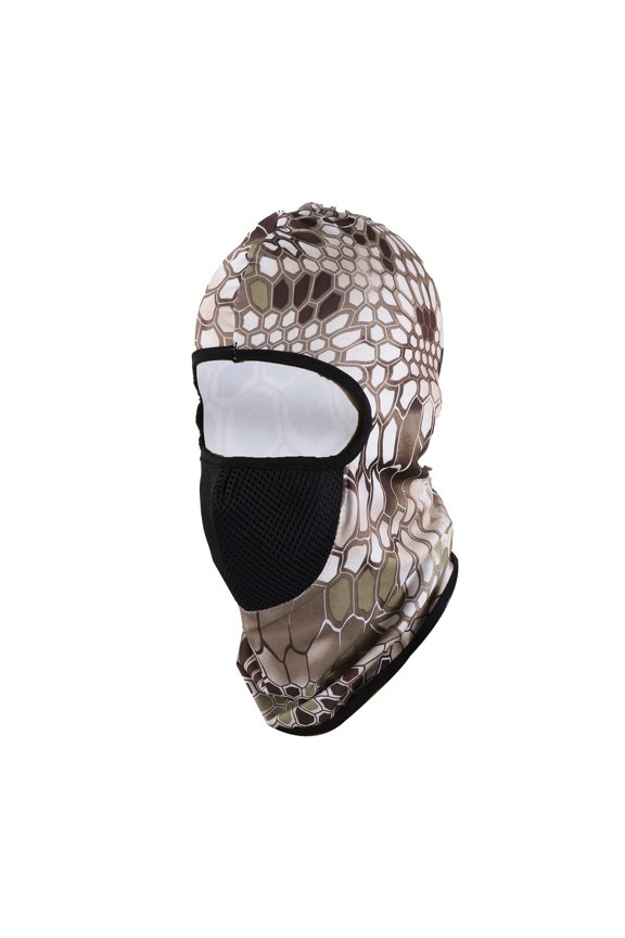 1 Pc Snake Pattern Balaclava Face Mask Dark Brown