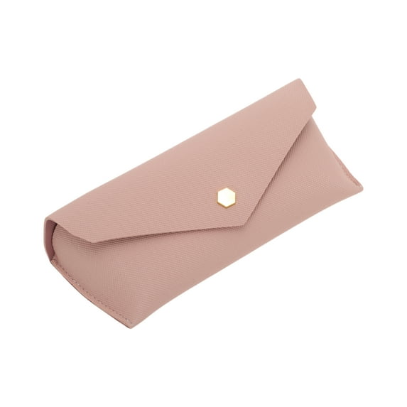 Unique Bargains 1 Pc Snap EyeGlasses Case Durable Eyeglasses Storage Pink