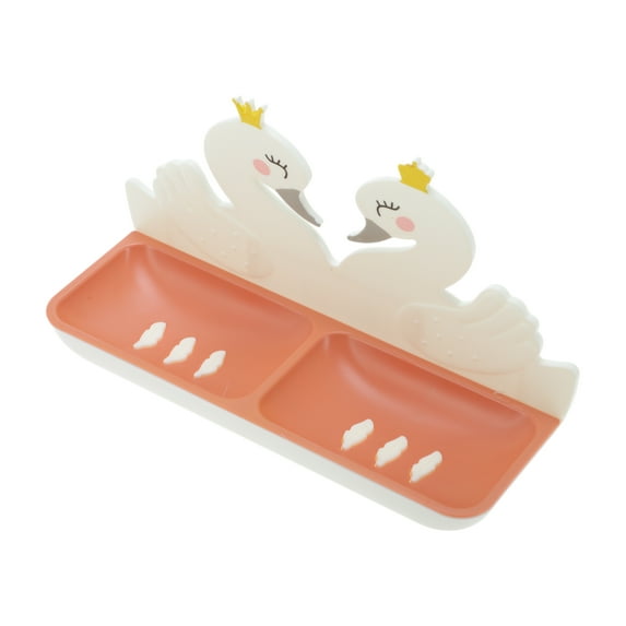 Unique Bargains 1 Pc Soap Dish Cartoon Swan Soap Holder for Bathroom Orange