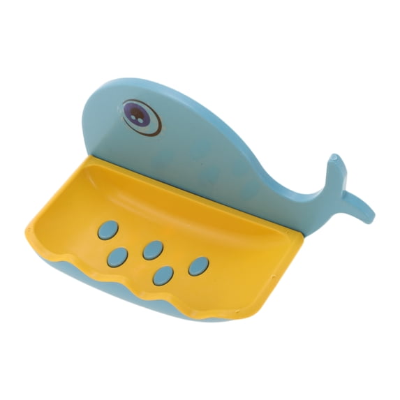 Unique Bargains 1 Pc Soap Dish Cartoon Whale Soap Holder for Bathroom Dark Blue