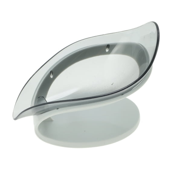 Unique Bargains 1 Pc Soap Dish Drain Soap Holder for Bathroom Gray