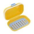 thumbnail image 1 of Unique Bargains 1 Pc Soap Dish Portable Soap Holder for Bathroom Yellow, 1 of 6