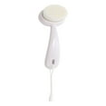 thumbnail image 1 of Unique Bargains 1 Pc Soft ABS Cleansing Brush with Flat Hair Curved Handle White 4.65"x2.09", 1 of 4