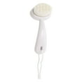 thumbnail image 1 of Unique Bargains 1 Pc Soft ABS Nylon Wool Cleansing Brush with Dots Curved Handle White 4.65"x2.09", 1 of 4