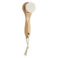 thumbnail image 1 of Unique Bargains 1 Pc Soft Nanofiber Hair Cleansing Brush with Flat Hair Long Handle Wood Color White, 1 of 4