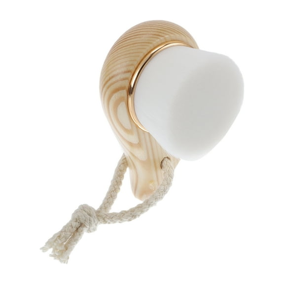 Unique Bargains 1 Pc Soft Nylon Brush Head Cleansing Brush Flat Hair Comma Gold Tone 3.27"x2.05"