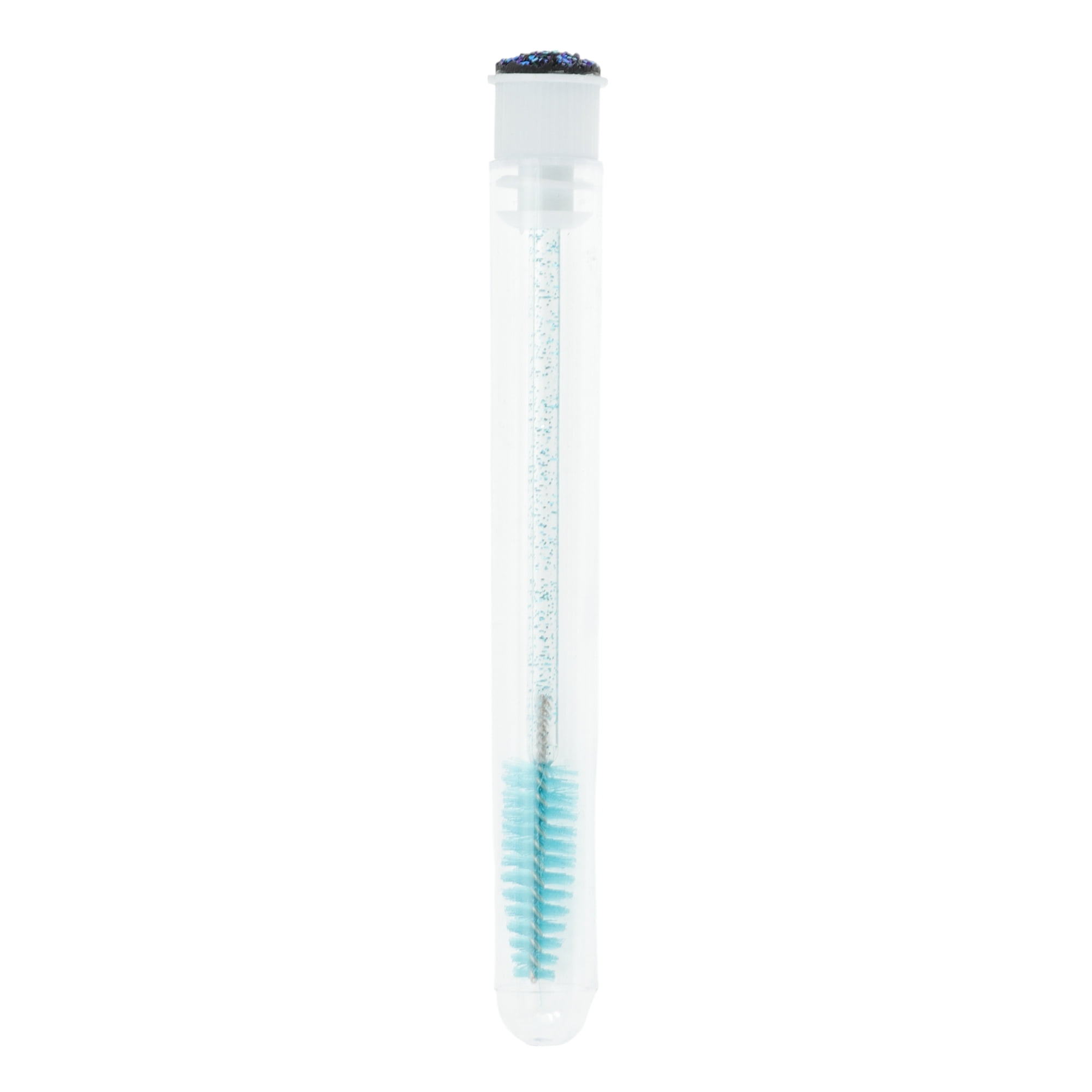 Unique Bargains 1 Pc Soft Reusable Eyelash Brush for Vacation in Tube Deep Blue