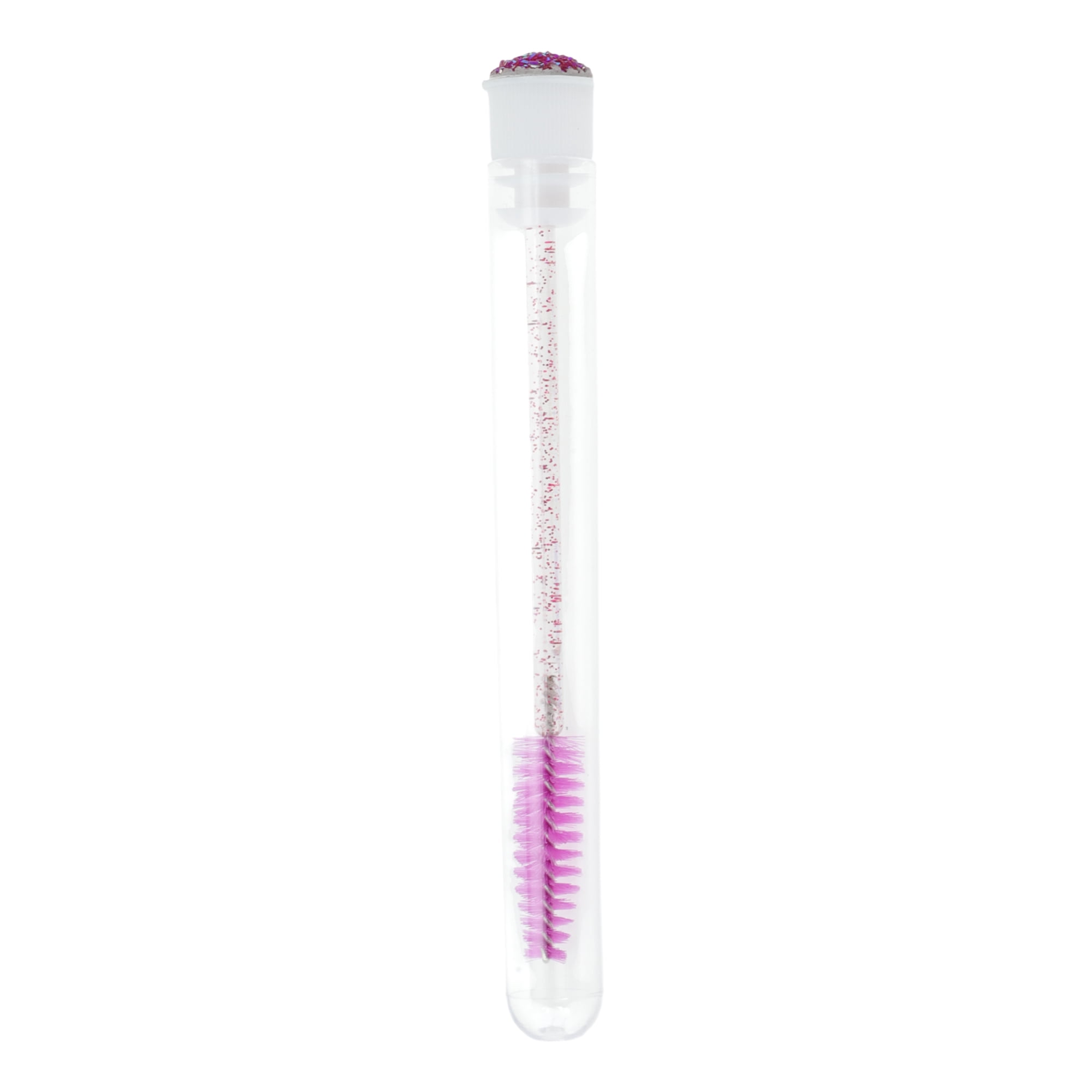 Unique Bargains 1 Pc Soft Reusable Eyelash Brush for Vacation in Tube Fuchsia