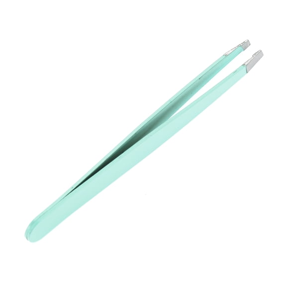 Unique Bargains 1 Pc Solid Color Eyebrow Tweezer for Bathroom Travel Hotel Blue Stainless Steel