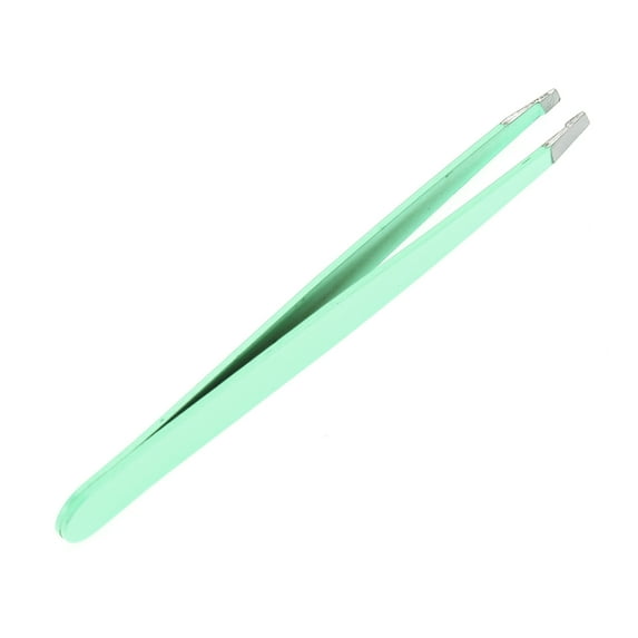 Unique Bargains 1 Pc Solid Color Eyebrow Tweezer for Bathroom Travel Hotel Green Stainless Steel