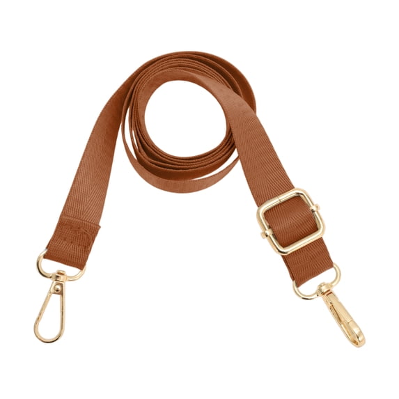 Unique Bargains 1 Pc Solid Color Handbag Strap for Office Light Brown Nylon Metal