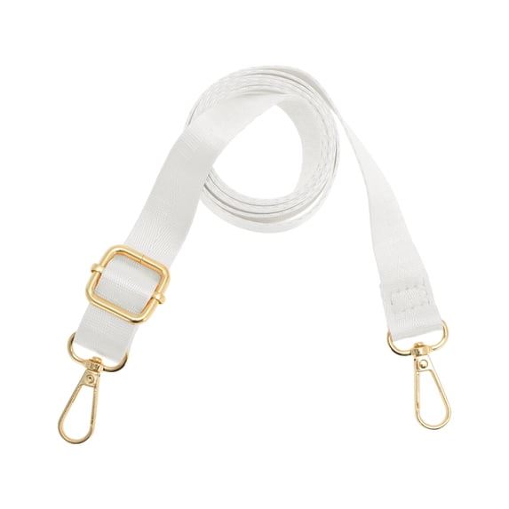 Unique Bargains 1 Pc Solid Color Handbag Strap for Office White Nylon Metal