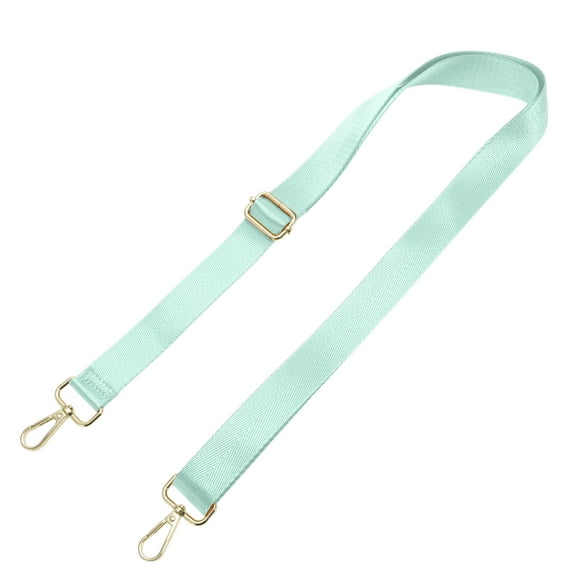 Unique Bargains 1 Pc Solid Color Light Gold Tone Hook Handbag Strap for Dating Cyan Green Nylon