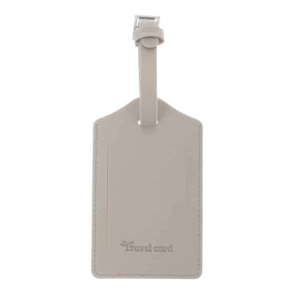 Unique Bargains 1 Pc Solid Color Luggage Tag for Travel PU Gray