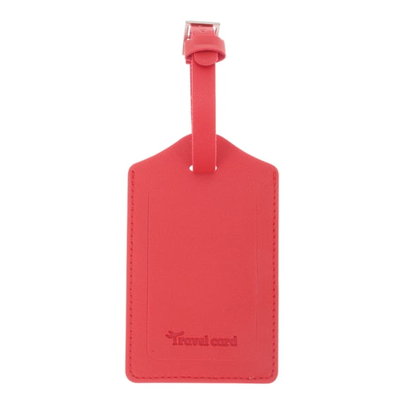 Unique Bargains 1 Pc Solid Color Luggage Tag for Travel Red