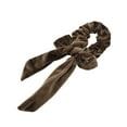 thumbnail image 1 of Unique Bargains 1 Pc Solid Color Ribbon Scrunchies Coffee Color, 1 of 4