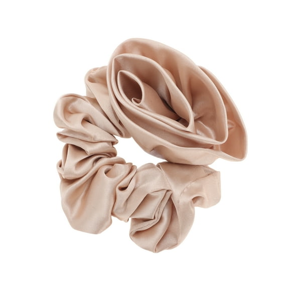 Unique Bargains 1 Pc Solid Color Rose Scrunchies Khaki