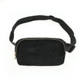 thumbnail image 1 of Unique Bargains 1 Pc Solid Color Running Waist Pack for Hiking Gym Black Nylon, 1 of 4