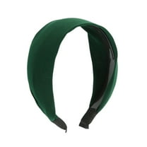Unique Bargains 1 Pc Solid Color Wide Headbands for Women Army Green