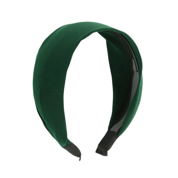 Unique Bargains 1 Pc Solid Color Wide Headbands for Women Army Green