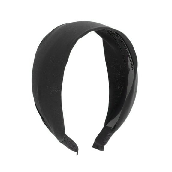 Unique Bargains 1 Pc Solid Color Wide Headbands for Women Black