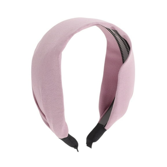 Unique Bargains 1 Pc Solid Color Wide Headbands for Women Pink