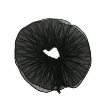 Unique Bargains 1 Pc Solid Double Layer Scrunchies for Home Black